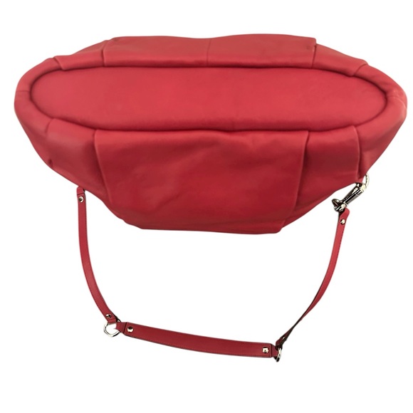 The Coach 18641 Madison Leather Lindsey Satchel Shoulder Bag in Saffron/Fuchsia - Picture 4 of 12